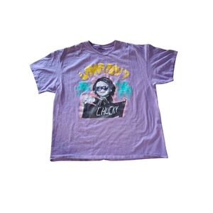 Chucky Wanna Play T-Shirt XXL 100% Cotton Tagless purple